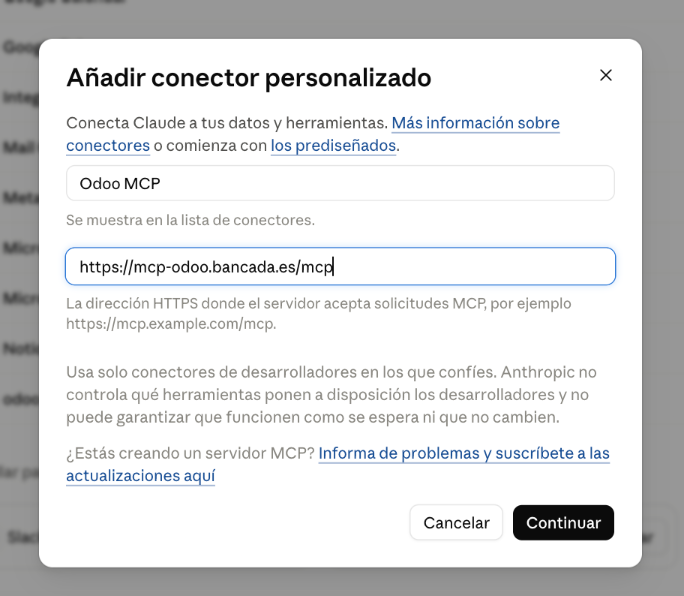 Fenêtre de Claude pour ajouter un connecteur personnalisé avec l'URL du serveur MCP